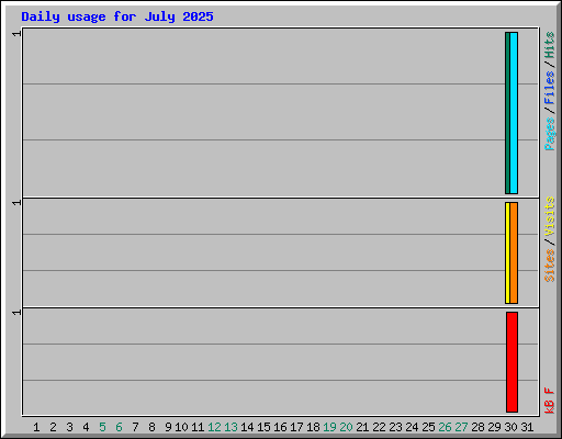 Daily usage for July 2025