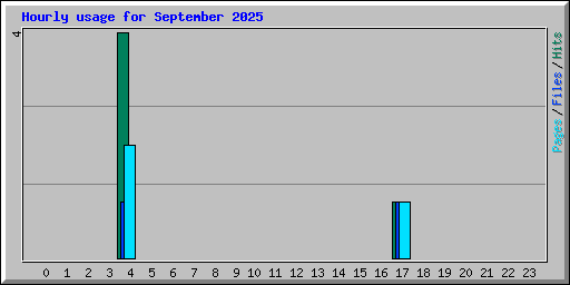 Hourly usage for September 2025